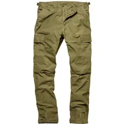 Vintage Industries BDU Pants oliv, Größe XL - Herren-Stoffhosen, robuste BDU Hose mit bequemem Schnitt und praktischen Beintaschen, ideal für Outdoor und Freizeit.
