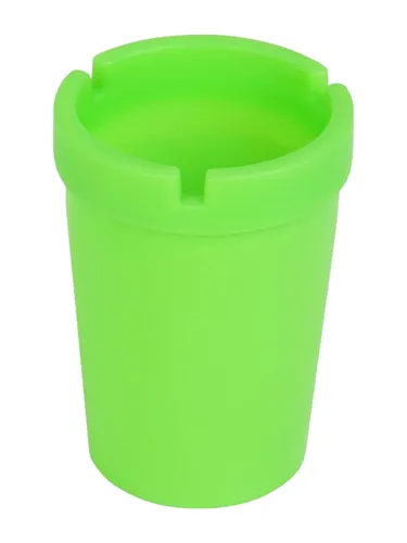 Aschenbecher fluoriszierend neongrün Sturmaschenbecher Windaschenbecher Ascher