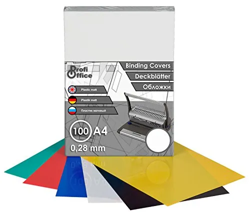 ProfiOffice® Deckblätter, DIN A4, matt-transparent, 0,28mm 100 Stück(39000)