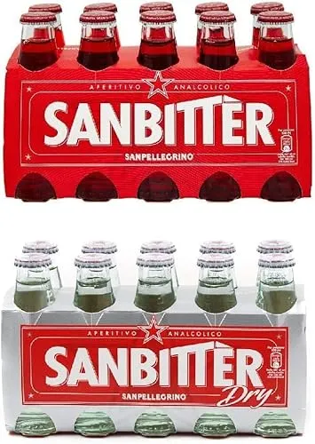 Sanbitter alkoholfreier Aperitif 10x100ml - Erfrischender Softdrink, ideal für gesellige Anlässe, ohne Alkohol und mit einzigartigem Geschmack.