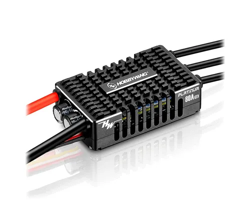 Hobbywing Platinum V5 80A BEC Speed Controller - Drohnen - Hochentwickelter 80A BEC Regler mit Bluetooth-Programmierung, anpassbaren Flugmodi und optimierter Effizienz für maximale Leistung in RC-Modellen.