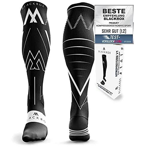 BLACKROX Kompressionsstrümpfe Astropreform SPRINTROX - Sportkompressionssocken für Damen und Herren, Vergleichssieger mit atmungsaktiven Materialien für optimalen Komfort und Leistung beim Laufen und im Fitnessstudio.