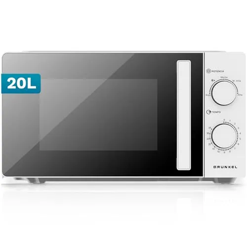 Grunkel Mikrowelle MW-20EASY 700 W – Kompakte 20 L Mikrowelle