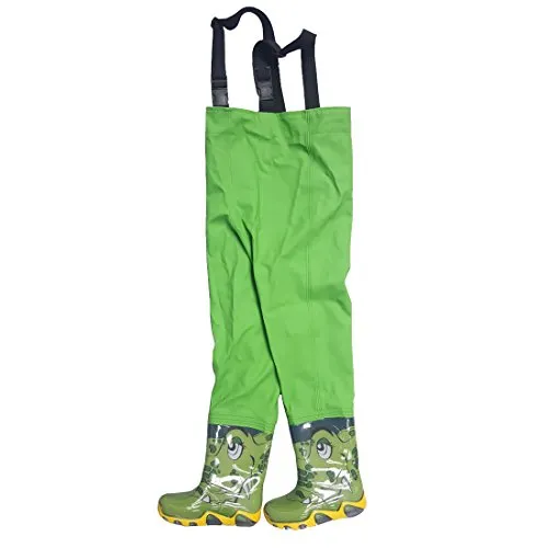 TAMS Kinderwathose Grün 24/25 Matschhose Kinder wathose Anglerhose Fischerhose Spielhose