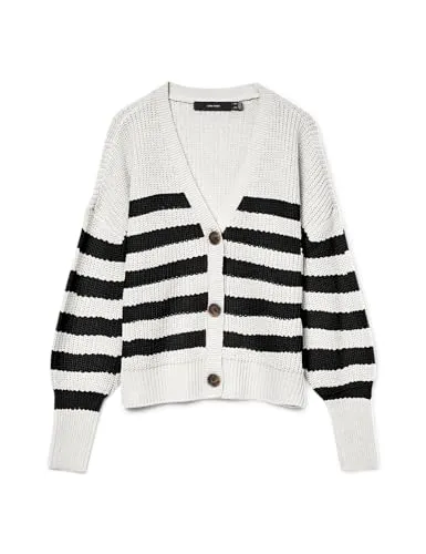 VERO MODA VMLEA LS V-Neck Cuff Cardigan NOOS - Strickjacken für Damen, mit langen Bündchen, ideal zum Unter- und Überziehen für vielseitige Looks von lässig bis elegant.