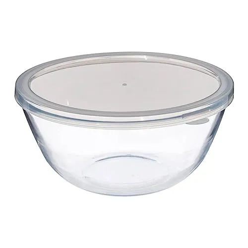 5five – Glas-Rührschüssel mit Deckel, 4,4 l – Perfekt zum Kochen und Backen