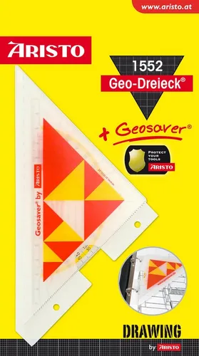 ARISTO Zeichenlineal Aristo Geodreieck 16 cm mit Geosaver Geodreieck 1552 mit Geosaver