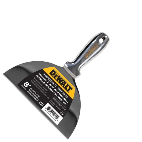 DEWALT PROFI Spachtel 204 mm aus rostfreiem Edelstahl - Spachtel für professionelle Malerarbeiten, rostfreies Edelstahlblatt mit 204 mm Breite für präzises Arbeiten und Langlebigkeit.