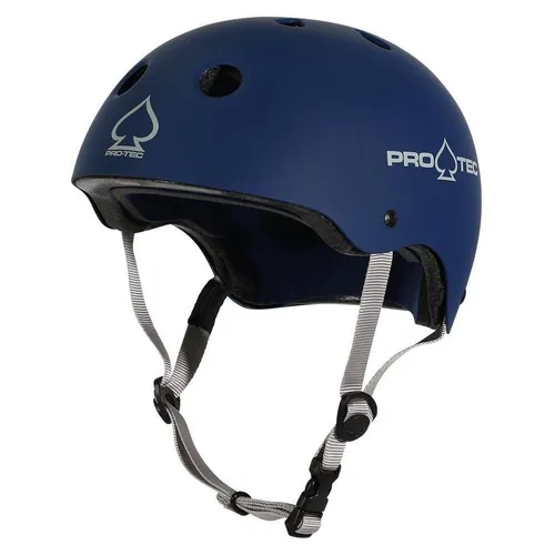 Pro-Tec Helm Classic Cert 03743562 - Matte Blue - Stylischer Jethelm in Mattem Blau, Größe S, ideal für Herren. Robustes Polyester-Material sorgt für zuverlässigen Schutz und Komfort beim Fahren.