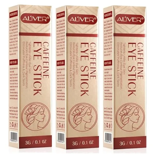 ALIVER Anti-Aging-Augencreme Augenstift mit Kollagen und Hyaluronsäure - Augencreme zur Reduzierung von Schwellungen und dunklen Ringen, mit erfrischendem Koffein und Beta-Carotin für einen strahlenden Teint. Ideal für alle Hauttypen, schnell einziehend und einfach in der Anwendung.