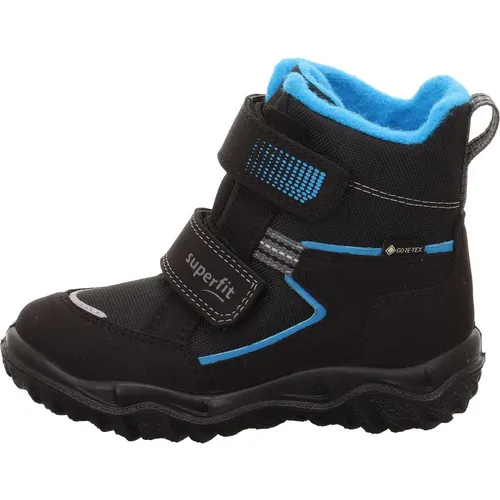 Superfit Husky schwarz/türkis (0000) 35 - Wasserdichte GORE-TEX Winterboots für Kinder, ideal für Freizeit und Camping. Mit reflektierenden Details und herausnehmbarer Einlegesohle für besten Komfort und Sicherheit.