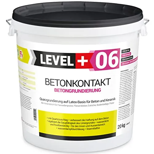 LEVEL PLUS 20 kg Betonkontakt Haftbrücke Haftputzgrund Putzgrund Betonuntergründe Betonfarbe RM06