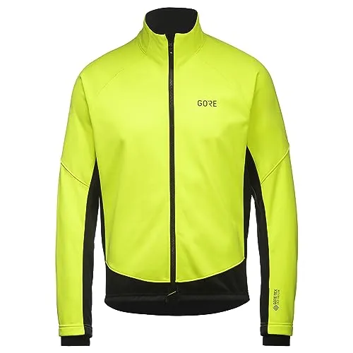GOREWEAR C3 GORE-TEX INFINIUM™ Thermo Jacke, Neon Yellow/Black, M - Funktionsjacke für Herren, winddicht und stark wasserabweisend dank GORE-TEX INFINIUM™ Technologie. Ideal für kalte Wetterbedingungen mit sportlicher Passform und atmungsaktivem Fleece-Innenfutter.