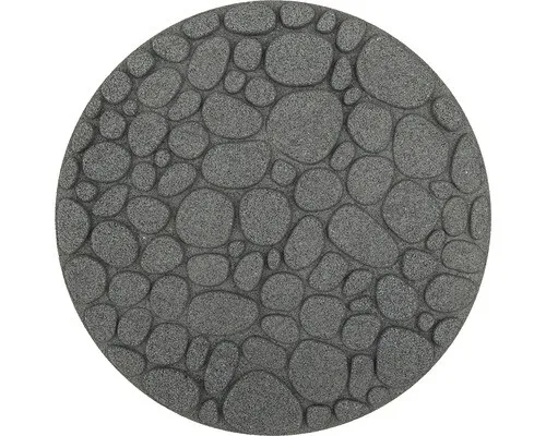 Trittplatte, Bodenplatte, Terrassendeck River Rock Ø 45 cm anthrazit