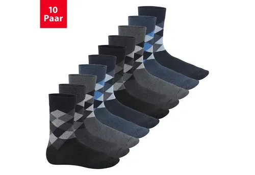Footstar Businesssocken Herren Motiv Socken (10 Paar) mit diversen Mustern
