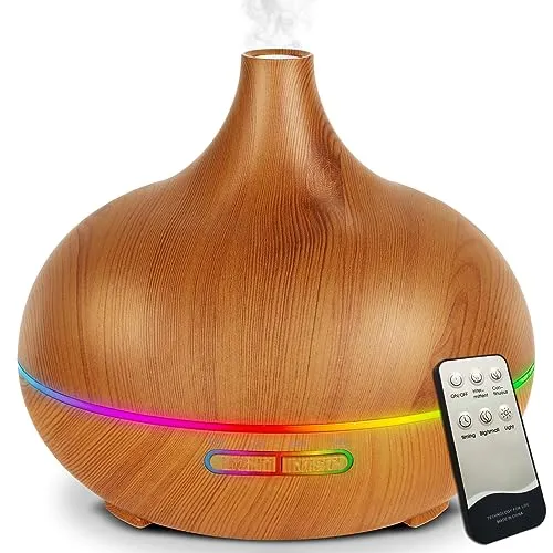 Aroma Diffuser für Ätherische Öle, 550ml Duft Diffusor BPA-Frei Aromatherapie Luftbefeuchter mit 4 Einstellung des Timers für Zuhause, Büro