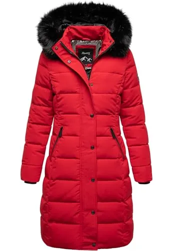 REPUBLIX Damen Winterjacke RJ-8019 mit Kapuze – Rot XL in rot von REPUBLIX