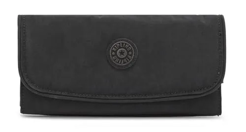 Kipling Money Land Große Geldbörse, Black Noir (Schwarz) - Damen-Geldbörsen mit RFID-Schutz, 17 funktionale Fächer für optimale Organisation und praktischen Schlüsselanhänger.