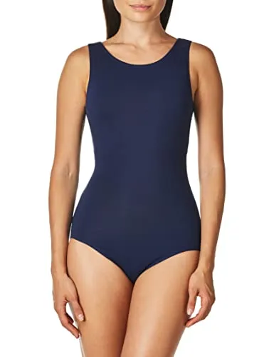 Capezio Tanktrikot für Damen mit hohem Kragen, Marineblau, XL