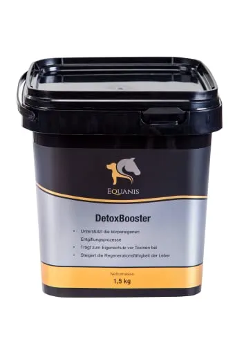 Equanis DetoxBooster | 1,5 kg | Ergänzungsfuttermittel für Pferde | Zur Unterstützung von Leber und Nieren | Natürliche Entgiftung | Kann Wohlbefinden und Erholung fördern