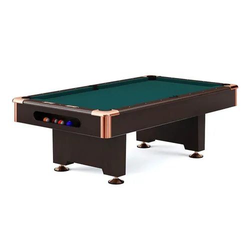 Automaten Hoffmann Billardtisch Club Pro III Dekor Nussbaum - Billardtisch mit edlem Nussbaum-Dekor und hochwertigem Naturschiefer-Spielfeld für optimale Bespielbarkeit und hervorragende Spieleigenschaften.