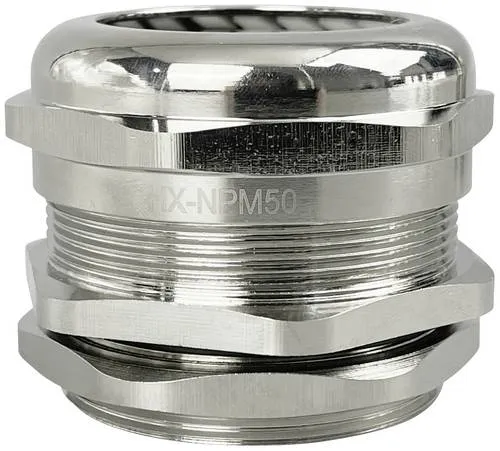 TRU COMPONENTS TC-10302856 Kabelverschraubung M50 aus Messing (vernickelt) - Kabelverschraubung M50 aus hochwertigem, vernickeltem Messing für optimale Schutz und Langlebigkeit, ideal für industrielle Anwendungen.