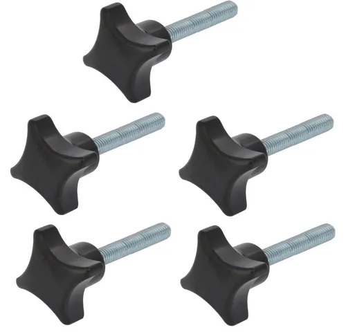 Walter Bethke GmbH & Co. KG Anhänger 5 Stück Kreuzgriffschraube M6 x 60 mm - Griff Ø 32mm