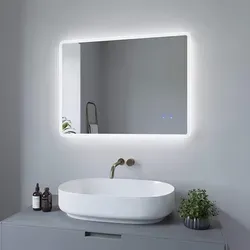 Bad Spiegel mit LED Beleuchtung 80x60cm – Touch Sensor & 3 Lichtfarben - Eleganter LED Badspiegel (80x60cm) mit Touch-Sensor und 3 Lichtfarben für individuelle Beleuchtung. Ideal für jedes Bad, energieeffizient und mit Speicherfunktion für Ihre letzte Einstellung.
