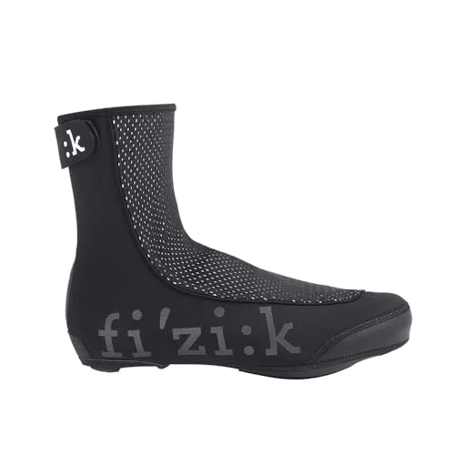 Fizik Waterproof Winter Überschuhe XL - Schwarz - Fahrradschuhe für kalte Tage, wasserdicht und isolierend für optimalen Komfort beim Radfahren im Winter.
