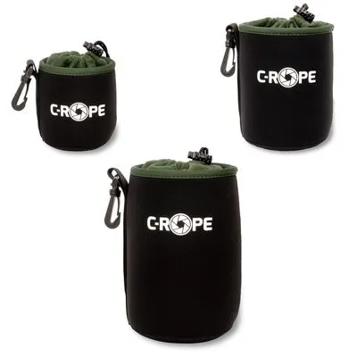 C-Rope Neopren Objektivbeutel V2 Set S, M, L - Kamerazubehör für sicheren Transport, ideal für normale Taschen; schützt Objektive und Zubehör im 3er Set.
