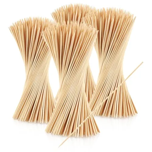 com-four® 1000x Schaschlik Spieße aus Bambus - lange Holzspieße zum Aufspießen von Fleisch und Früchten - Grillspieße für Gastronomie (1000 Stück - 25 cm - natur)