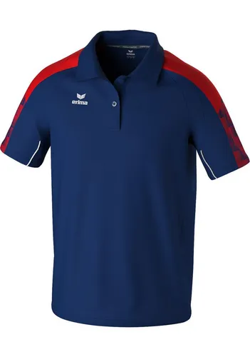 Erima Herren EVO Star Polo Shirt - New Navy/rot, M - Herren-Shirts aus leichtem Funktionsmaterial mit Raglanschnitt und elastischen Einsätzen für optimale Bewegungsfreiheit und stylisches Design.