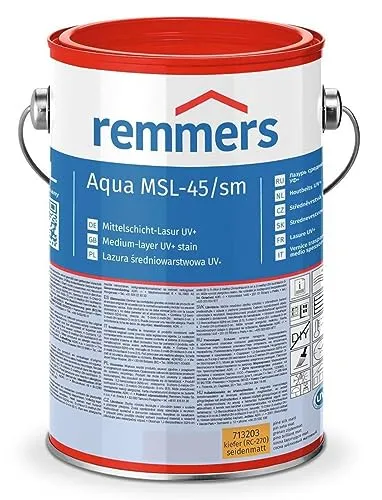Remmers Aqua MSL-45/sm Mittelschichtlasur UV+ 2,5L seidenmatt (teak RC-545)