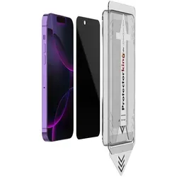 1x Anti-Spy 9H Panzerglas für iPhone 16 Plus MagixBox Staubfreie Installation echtes Tempered Glass Panzerhartglas Schutzglas Displayschutz Schutzfolie Screen-Protector