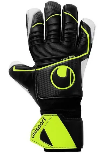 uhlsport Supersoft HN Flex Frame Torwarthandschuhe - Torwarthandschuhe für Kinder und Erwachsene mit Supersoft Latex für besten Grip und Dämpfung. FLEX FRAME Technologie bietet optimale Fingerstabilisierung und perfekten Sitz.