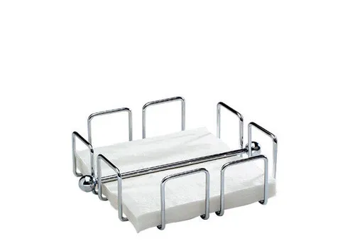 APS 11763 Serviettenhalter 1/4F 19x19x6,5cm - Serviettenhalter aus edlem Edelstahl, ideal für stilvolle Tischdekoration und langlebig im Einsatz.