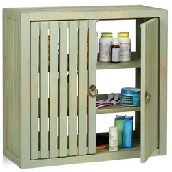 Vintage Hängeschrank mit 2 Fächern in grün von Relaxdays