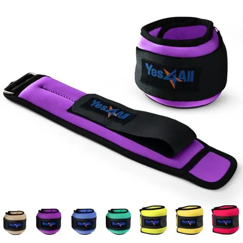 Yes4All 09SM Neopren Gewichtsmanschetten, 1,4 KG Paar = 2 * 0,7 KG, Lila