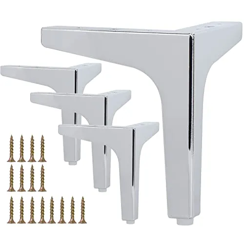 La Vane 4er Set Metall Möbelfüße (10cm Höhe) Silber von La Vane