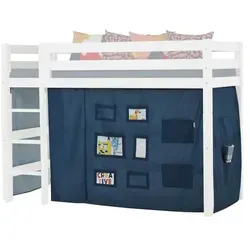 Produktbild Hoppekids Vorhang Mittelhochbett 90x200 Creator , blau , Maße (cm): B: 380 H: 108