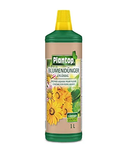 Plantop Blumendünger flüssig für alle Grün- und Blühpflanzen, NPK-Düngerlösung 7+3+6 chloridarm, 1 Liter