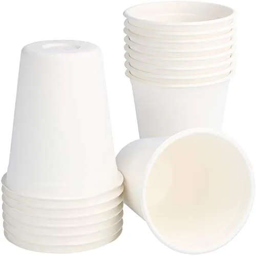 com-four® 16x Bagasse Becher - umweltschonende Kaffeebecher aus Zuckerrohr - Stabile, robuste, kompostierbares Outdoor Geschirr für Grillpartys, Kindergeburtstage und Camping