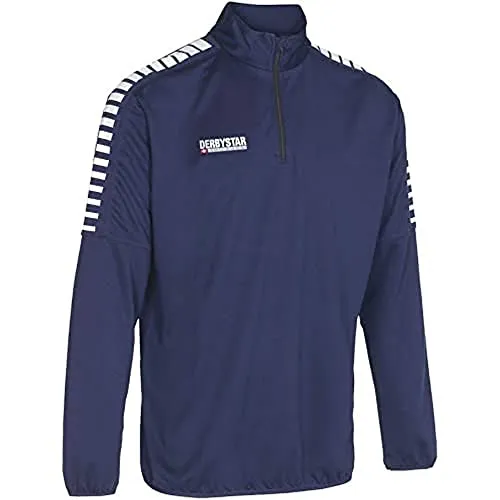 Derbystar Hyper Trainingstop Unisex, Navy Weiß, XXXL - Leichte Trainingsjacke für maximale Bewegungsfreiheit, atmungsaktiv und ideal für Sportler. Half-zip und hoher Kragen sorgen für optimalen Sitz beim Training.