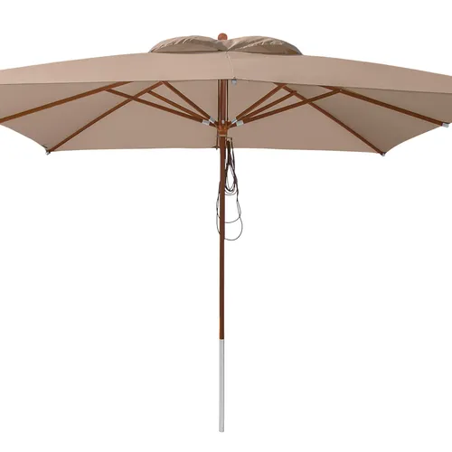 anndora® Sonnenschirm Gastronomie 4 x 4 m quadratisch mit Winddach - Sonnenschirm für Gastronomie, UV-Schutz 97,5% und wasserfest, ideal für den Einsatz im Freien.