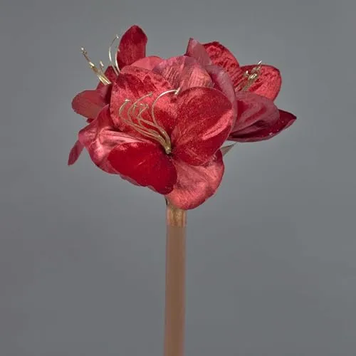 Artplants künstliche Amaryllis Kirsty, rot, 70cm