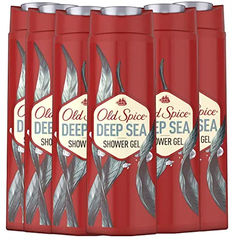 Old Spice Deep Sea Duschgel & Shampoo für Männer 400 ml, 3-in-1 Körper-Haar-Gesichtswaschmittel, langanhaltende Frische