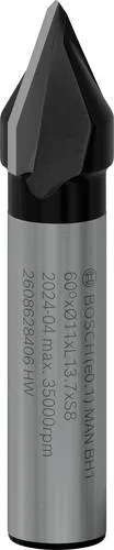 Bosch Accessories 2608628406 Nutfräser Hartmetall Länge 45mm Produktabmessung, Ø 11mm Schaftdurchmesser 8mm