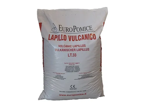 Vulkanische lapillus, vulkanische lava 3/5 mm (ca. 33 kg - 33 l)