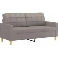 vidaXL 2-Sitzer-Sofa Taupe 140 cm - Sofa in modernem Design, ideal zum Entspannen und Plaudern. Strapazierfähiger Stoff und dicke Polsterung sorgen für höchsten Komfort.