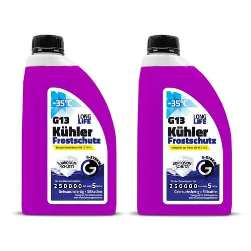 Kühlerfrostschutz G13 Kühlflüssigkeit 5 Jahre bis -35°C Kühlmittel 2L